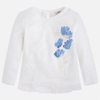 girl sweater with glitter crossed ruffle mayoral