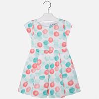 Girl print satin dress Mayoral