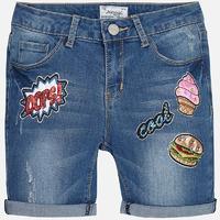 Girl denim shorts with patches and stonewash effect Mayoral