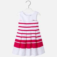 girl striped dress with jacquard mayoral