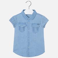 Girl denim style blouse with rivets Mayoral