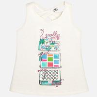 Girl tank top wirh glitter bead print Mayoral