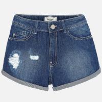 Girl denim shorts with ripped effect Mayoral