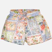 girl print shorts with ruffles mayoral