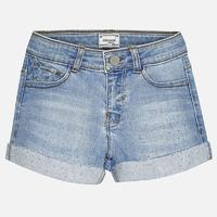 girl denim shorts with rivets mayoral