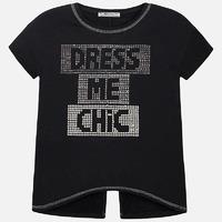 girl short sleeve t shirt with emrboidery and sequins mayoral