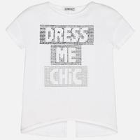 Girl short sleeve t-shirt with emrboidery and sequins Mayoral