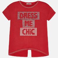 girl short sleeve t shirt with emrboidery and sequins mayoral