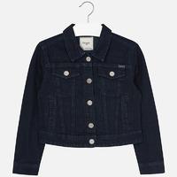 girl denim jacket with pockets mayoral