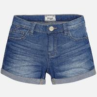 girl denim style shorts with long pockets mayoral