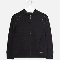 Girl hoodie with strass on shoulders Mayoral