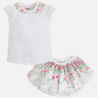 Girl tulle skirt and t-shirt with puff sleeves Mayoral
