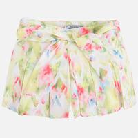 Girl shorts with floral print and bow Mayoral