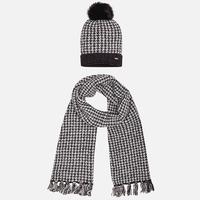 Girl set of beanie and scarf in jacquard Mayoral