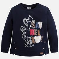 Girl fleece sweatshirt with appliques Mayoral