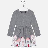 girl long sleeve dress with embroideries mayoral