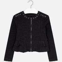 girl fleece jacket with zip and eyelets mayoral