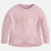 Girl fleece sweatshirt with strass Mayoral