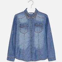 girl long sleeve denim blouse mayoral