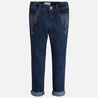 Girl long denim trousers with rivets Mayoral