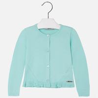 Girl jersey cardigan with ruffled hem Mayoral