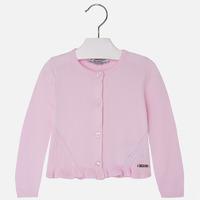 Girl jersey cardigan with ruffled hem Mayoral