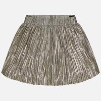 girl metallic pleated short skirt mayoral