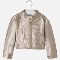 Girl leatherette jacket with rivets Mayoral