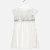 girl chiffon dress with lace upper part mayoral