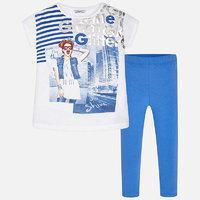 Girl leggings and short sleeve t-shirt with print Mayoral