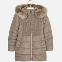 girl padded coat with faux fur mayoral