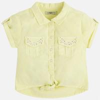 girl short sleeve blouse with knot mayoral