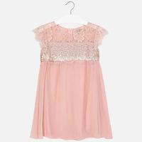 Girl chiffon dress with lace upper part Mayoral
