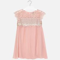 girl chiffon dress with lace upper part mayoral