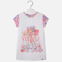 Girl short sleeve dress with floral print Mayoral