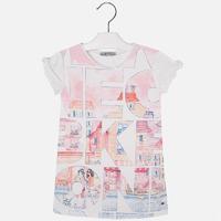 Girl city print dress with knot Mayoral