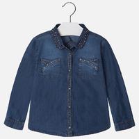 girl long sleeve denim blouse mayoral