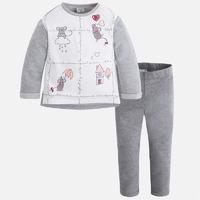 girl set of leggings and fleece sweatshirt mayoral