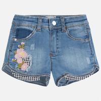 Girl denim shorts with long pockets Mayoral