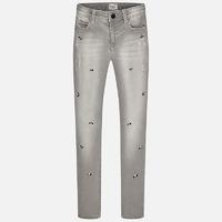 Girl long denim trousers with strass Mayoral