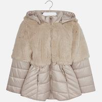 Girl padded and faux fur coat Mayoral