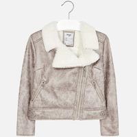 Girl suede and lamb wool jacket Mayoral