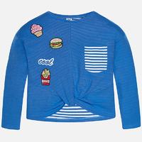 girl sweater with patches and pocket mayoral