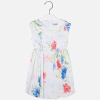 Girl floral print dress with bow on back Mayoral