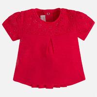 girl short sleeve t shirt with pleated back mayoral