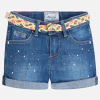 girl denim shorts with belt mayoral