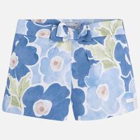 Girl floral print shorts with bow Mayoral