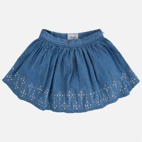 girl denim style short skirt with rivets mayoral