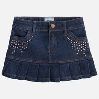 girl denim skirt with rivets mayoral