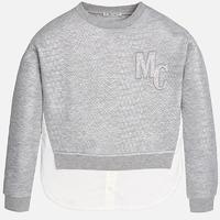 Girl sweatshirt with shirt-like hem Mayoral